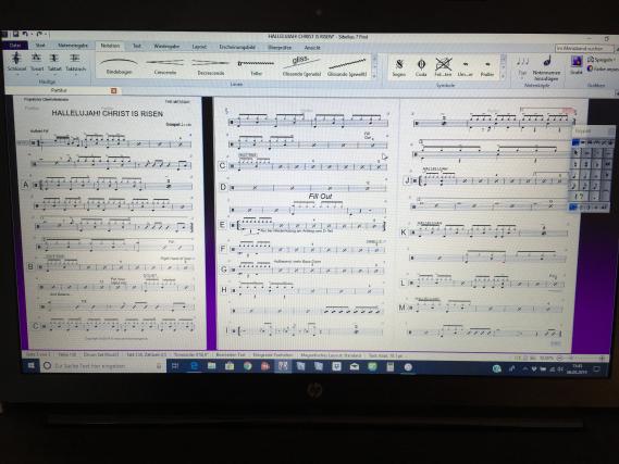 Auftragsarbeiten Schlagzeugnoten